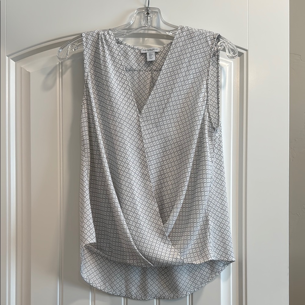 Carolina Belle Black and White Patterned Blouse